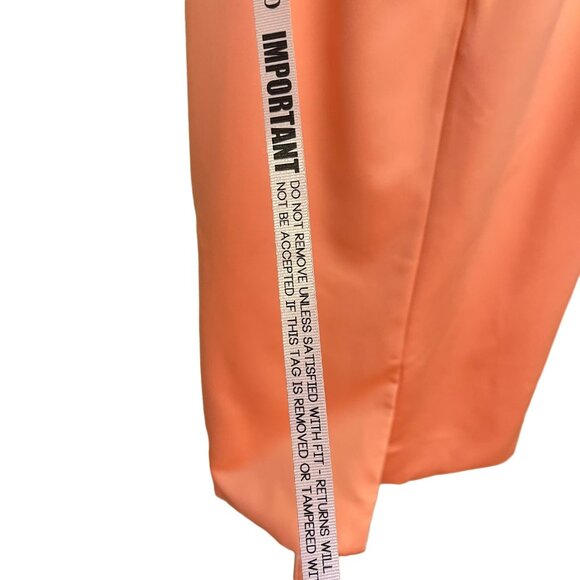 House of CB Midi Dress Corset Orange Strapless Ruched Sexy Sz Large NWT - Picture 8 of 11